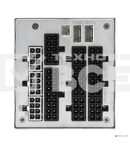 Серверный блок питания  2U Redundant 2x800W ExeGate EX292322RUS Industrial-RTS800 (APFC, КПД 94% (80 PLUS Platinum), 4 cm fan, 24pin, 2x(4+4)pin, 2PCIe, 2SATA, 6IDE, Cable Management)