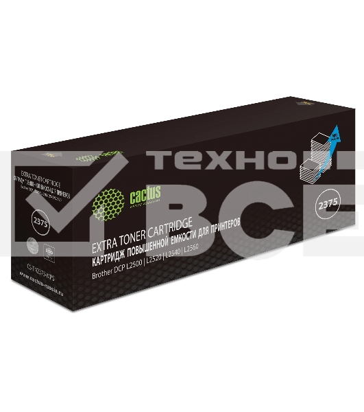 Картридж лазерный Cactus CS-TN2375-MPS черный (10400стр.) для Brother DCP L2500/L2520/L2540/L2560