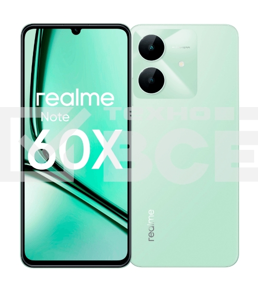 Смартфон Realme Note 60х, 3/64Gb, зеленый