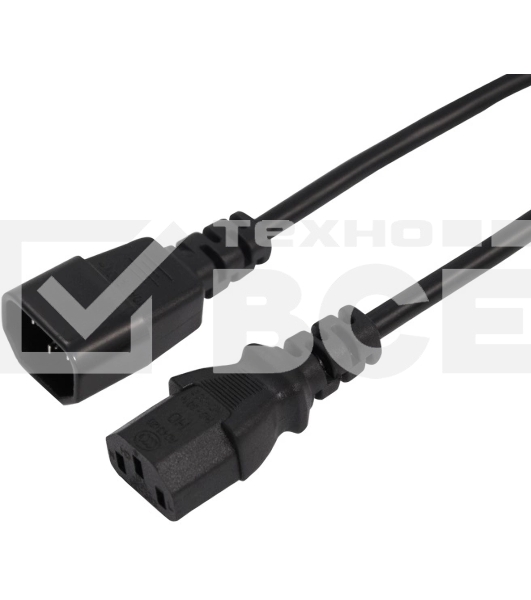 Шнур сетевой Rexant IEC 320 C13 – IEC 320 C14 3x0,75мм², 5м