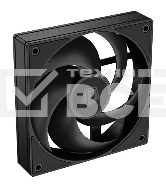 Вентилятор для корпуса ID-Cooling AS-120-K черный, 120 мм, 2000 об/мин, 27.2 дБ, 4 pin