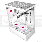 Компьютерный корпус Ginzzu CL310 ATX FAN 3*12LD4 FRGb передняя панель Стекло белый, фото8