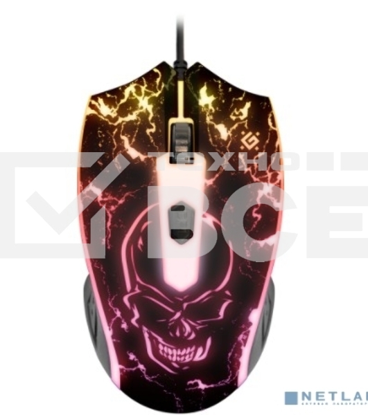 Мышь проводная Defender Overmatch GM-069 черный, 2400 dpi, USB, кнопки - 4