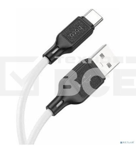 Кабель USB HOCO X90 Type-C/ 1m/ 3A/ Силикон/ White