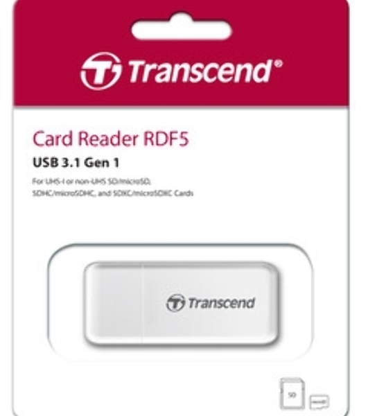 Кард-ридер Transcend RDF5/черный/microSD/microSDHC/microSDXC/SD/USB 3.0/пластик