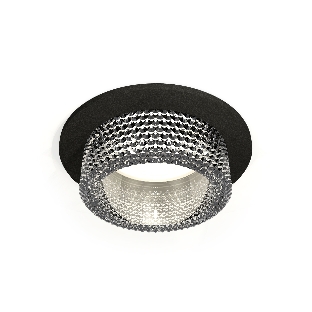 Комплект встраиваемого светильника Ambrella light XC6513040 SBK/CL черный песок/прозрачный MR16 GU5.3 (C6513, N6150)