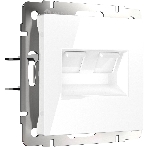 Розетка двойная Werkel Ethernet RJ-45 (белый) W1181101, фото 1