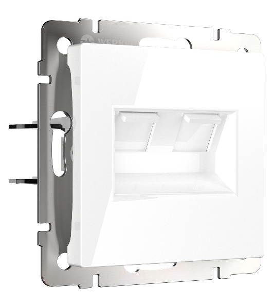 Розетка двойная Werkel Ethernet RJ-45 (белый) W1181101