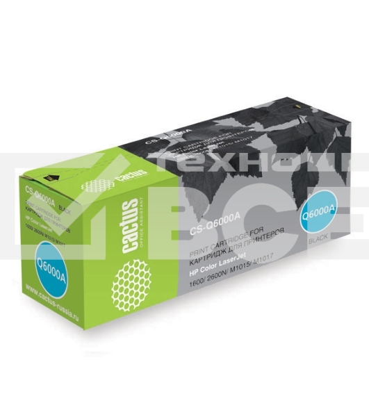 Картридж лазерный Cactus CS-Q6000A черный (2500 стр.) для HP 1600/2600N/M1015/M1017