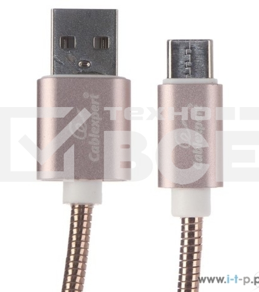 Кабель USB 2.0 Cablexpert CC-G-USBC02Cu-1.8M, AM/Type-C, серия Gold, длина 1.8м, золото, блистер