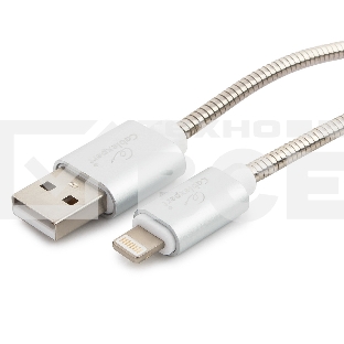 Кабель Cablexpert для Apple CC-G-APUSB02S-0.5M, AM/Lightning, серия Gold, длина 0.5м, серебро, блистер