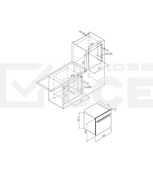 Встраиваемая электрическая духовка Graude BE 60.3 S