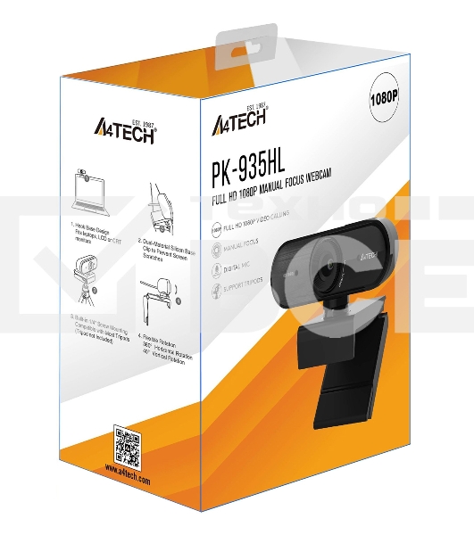 Камера Web A4 PK-935HL черный 2Mpix (1920x1080) USB2.0 с микрофоном