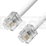 Телефонный шнур Greenconnect удлинитель для аппарата 3.0m GCR-TP6P4C-3.0m, 6P4C (джек 6p4c - jack 6p4c) белый Greenconnect Телефонный шнур удлинитель для аппарата 3.0m GCR-TP6P4C-3.0m, 6P4C (джек 6p4c - jack 6p4c) белый, фото 1