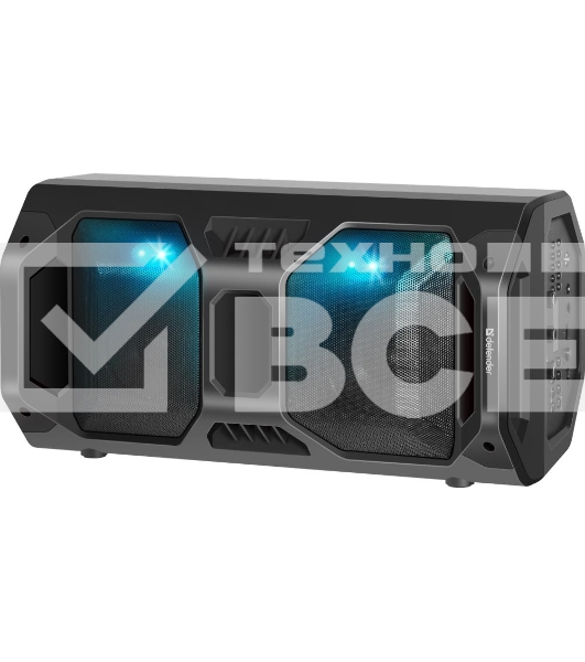 Портативная акустика Defender Rage 50 Вт Light/BT/FM/USB/LED/TWS черный