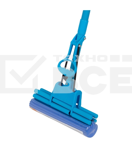 Швабра отжимная МорР-08 с насадкой ПВА, 2 ряда роликов