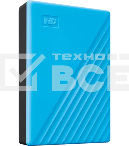 Накопитель Portable HDD 5TB WD My Passport (Blue), USB 3.2 Gen1, 107x75x19mm, 210g /12 мес./