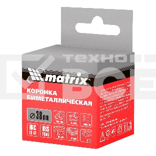 Коронка BIMETAL, 38 мм Matrix