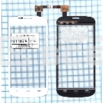 Сенсорное стекло (тачскрин) для ZTE V829, белое, фото3