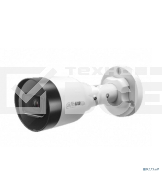 Уличная цилиндрическая IP-видеокамера DAHUA DH-IPC-HFW1230S1P-0280B-S6 2Мп, 1/2.8” CMOS, объектив 2.8мм, детектор человка, ИК-подсветка до 30м, IP67,  корпус: металл, пластик