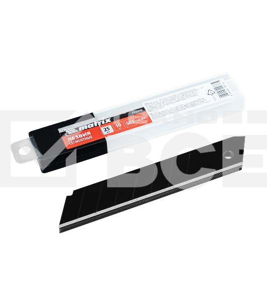 Лезвия Matrix 25 мм, сталь SK5, черный, 10 шт