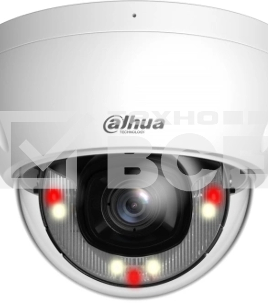 Уличная купольная IP-видеокамера DAHUA DH-IPC-HDBW2449EP-S-IL-0360B Smart Dual Light с ИИ 4Мп, 1/2.9” CMOS, объектив 3.6мм, видеоаналитика, ИК до 30м, LED до 30м, IP67, корпус: металл