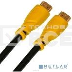 Кабель Greenconnect Кабель 1.5m v1.4 HDMI M/M черный, желтые коннекторы, OD7.3mm, 30/30 AWG, позолоченные контакты, Ethernet 10.2 Гбит/с, 3D, 4K , экран (GCR-HM340-1.5m), фото6