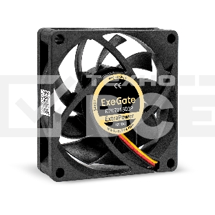 Вентилятор для корпуса ExeGate ExtraPower EP07015B3P черный, 70 мм, 3100 об/мин, 28 дБ, 3 pin