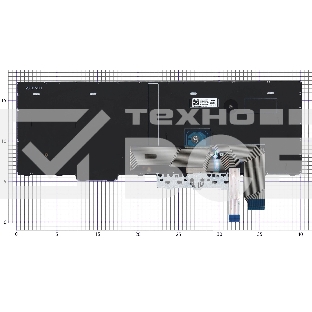 Клавиатура для ноутбука Lenovo Thinkpad T15p P15v черная