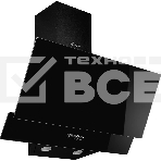 Наклонная вытяжка MONSHER ROUEN 60 Noir Verre, ширина 60 см, отвод/рециркуляция, 700 м3/час, механическое кнопочное управление, 3 скорости, светодиодное освещение 2*1 Вт, металлические жироулавливающие фильтры, угольный фильтр KFM 101 (опция), цвет: чёрны, фото2
