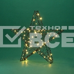 Металлическая 3D-фигура Neon-night Звезда 35 см, цвет свечения теплый белый, питание 3хAA (не в комплекте), фото 1