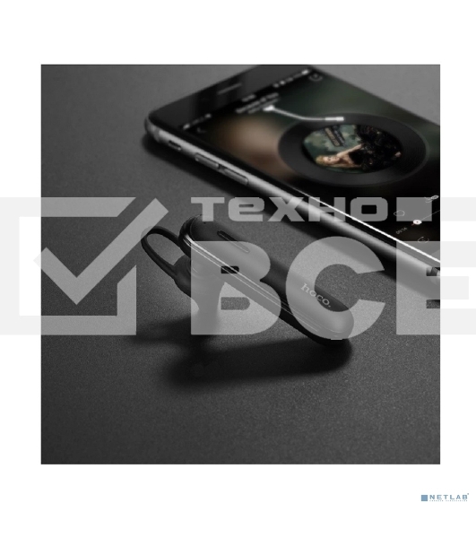 Гарнитура Hoco E36 черный, моно-вкладыш, Bluetooth, до 4 ч
