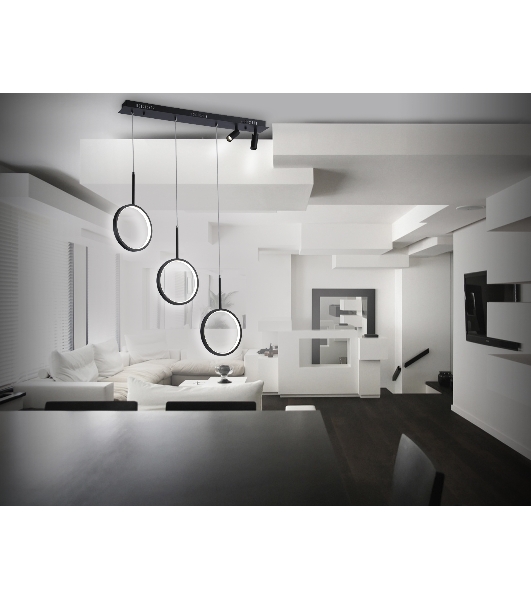 Светильник Ambrella light FL5278/3+2 BK черный 59W 3000K/4200K/6400K+4200K 800*20*1200 (ПДУ ИК)