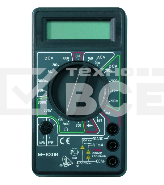 Инструменты Ресанта M 830В ( DT 830B ) Мультиметр 61/10/218 { 3,5 разр ж/к дисплей, 20 режимов }