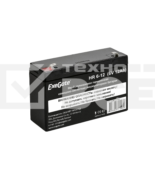 Батарея ExeGate HR 6-12 (6V 12Ah), клеммы F1