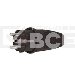 Вилка прямая c заземлением каучук 16А 250В IP44 (602227) UNIVersal, фото 1