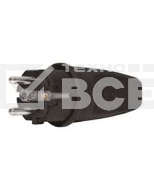Вилка прямая c заземлением каучук 16А 250В IP44 (602227) UNIVersal