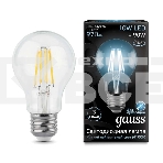 Лампа светодиодная Filament А60 E27 10Вт 4100К GAUSS 102802210, фото 1