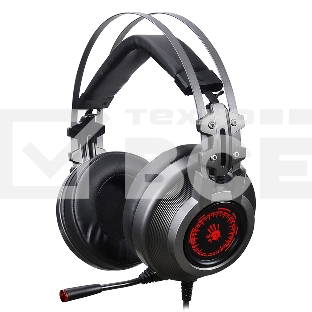 Наушники с микрофоном A4Tech Bloody J527 серый 2м мониторные USB оголовье (J527)
