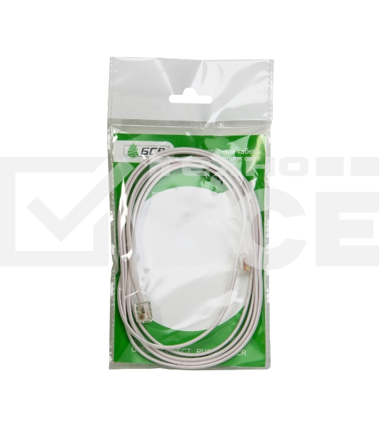 Телефонный шнур Greenconnect удлинитель для аппарата 3.0m GCR-TP6P4C-3.0m, 6P4C (джек 6p4c - jack 6p4c) белый Greenconnect Телефонный шнур удлинитель для аппарата 3.0m GCR-TP6P4C-3.0m, 6P4C (джек 6p4c - jack 6p4c) белый