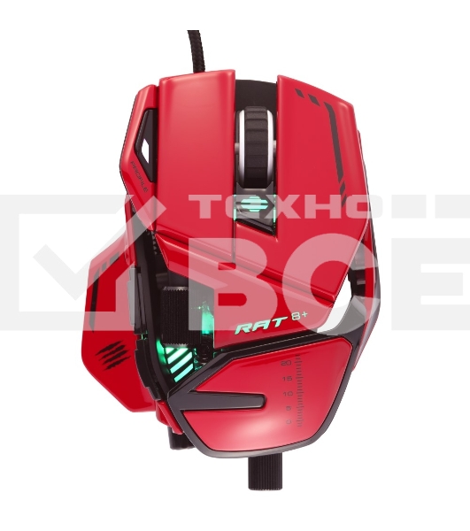 Мышь проводная Mad Catz R.A.T. 8+ ADV красный, 20000 dpi, USB, кнопки - 11