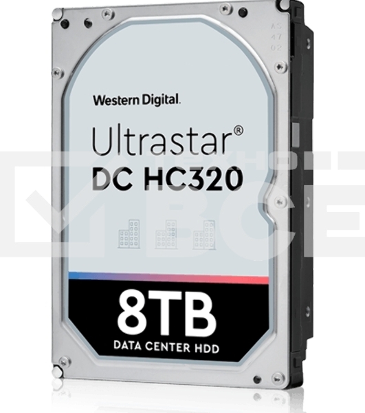 Жесткий диск для сервера WD/HGST Ultrastar 7K8 (3.5’’, 8TB, 256MB, 7200 RPM, SAS 12Gb/s, 512E SE), SKU: 0B36400
