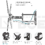 Кронштейн для LED/LCD телевизоров Kromax OPTIMA-414 черный, фото8