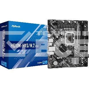 Материнская плата ASRock H610M-HVS/M.2 R2.0, LGA 1700, Intel H610, 2xDDR4, 4xSATA, 1xM.2, 1xPCIe 4.0 x16, 1xPCIe x1, 1xHDMI, 1xVGA, 1x 1Gb LAN, 4xUSB-A 2.0, 2xUSB-A 3.2 Gen 1, 3x3.5 мм, 7.1, mATX