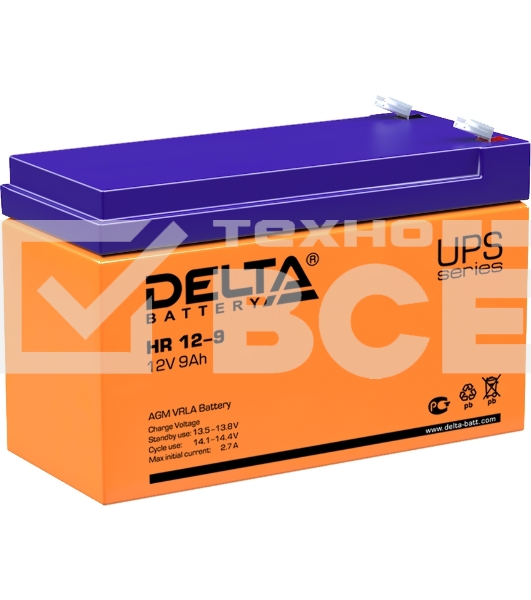 Батарея Delta HR 12-9 (12V, 9Ah)