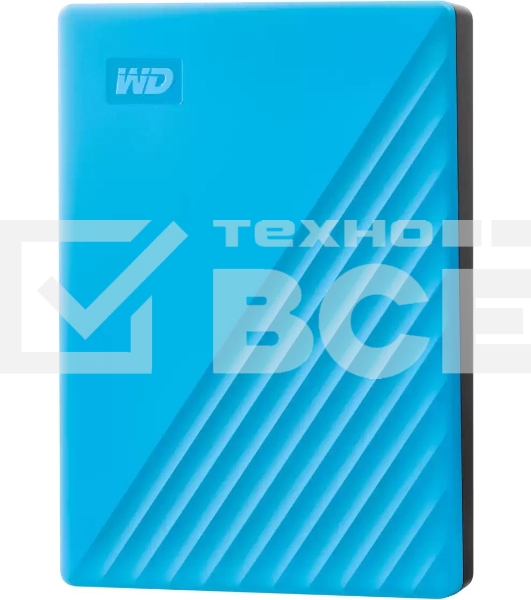 Накопитель Portable HDD 5TB WD My Passport (Blue), USB 3.2 Gen1, 107x75x19mm, 210g /12 мес./