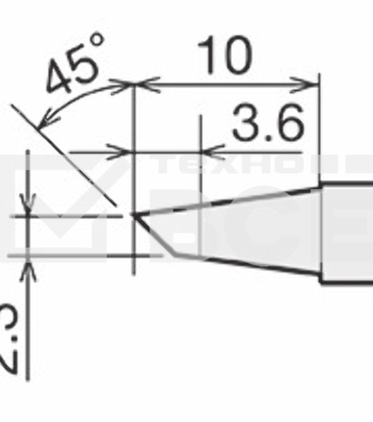 Жало для паяльника Goot RX-80HRT-2.3BC