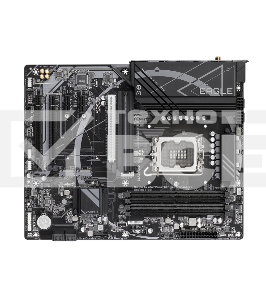 Материнская плата Gigabyte Z790 EAGLE AX, LGA 1700, Intel Z790, 4xDDR5, 4xSATA, 3xM.2, 1xPCIe 3.0 x1, 1xPCIe 4.0 x4, 1xPCIe 5.0 x16, 1xHDMI, 1xDP, 1x 2.5Gb LAN, 2xUSB-A 2.0, 4xUSB-A 3.2 Gen 1, 1xUSB 3.2 Gen 2, 7.1, ATX