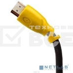Кабель Greenconnect Кабель 1.5m v1.4 HDMI M/M черный, желтые коннекторы, OD7.3mm, 30/30 AWG, позолоченные контакты, Ethernet 10.2 Гбит/с, 3D, 4K , экран (GCR-HM340-1.5m), фото7
