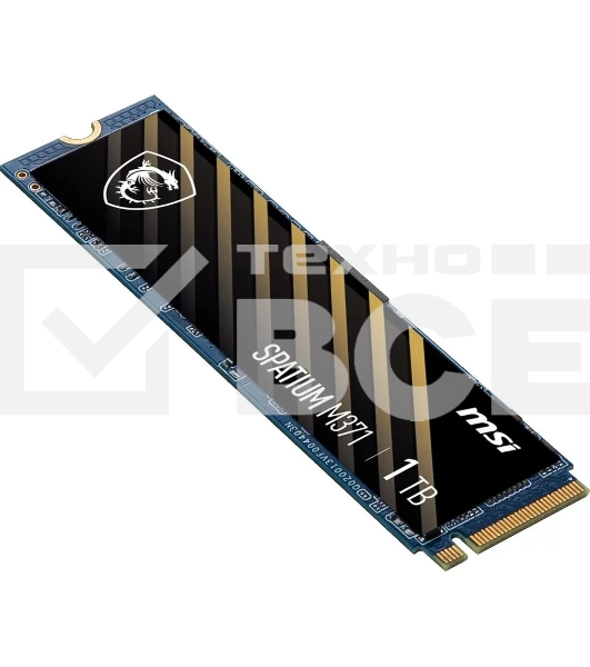 Накопитель SSD MSI Spatium M371, 1ТБ, M.2 2280, PCIe 3.0 x4, NVMe, M.2